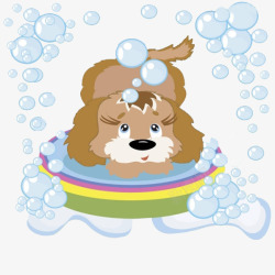 小狗洗澡趴着洗澡的小狗高清图片