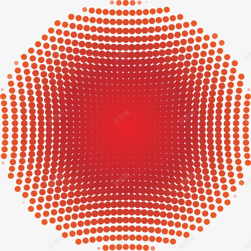 红色波点拼凑的圆环png免抠素材_新图网 https://ixintu.com 不规则几何圆环 几何形体 圆环 波点圆环 矢量圆环 红色 红色圆环