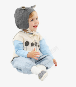 戴帽子的宝宝母婴用品素材