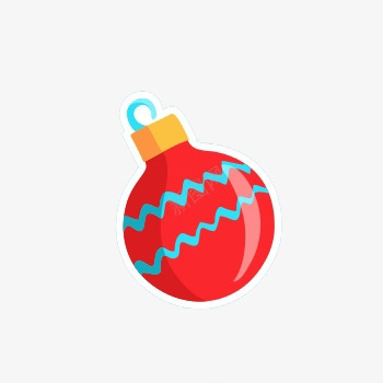 一个像灯泡的铃铛png免抠素材_新图网 https://ixintu.com 圣诞节挂树上的 波纹修饰 红色 蓝色的绳带