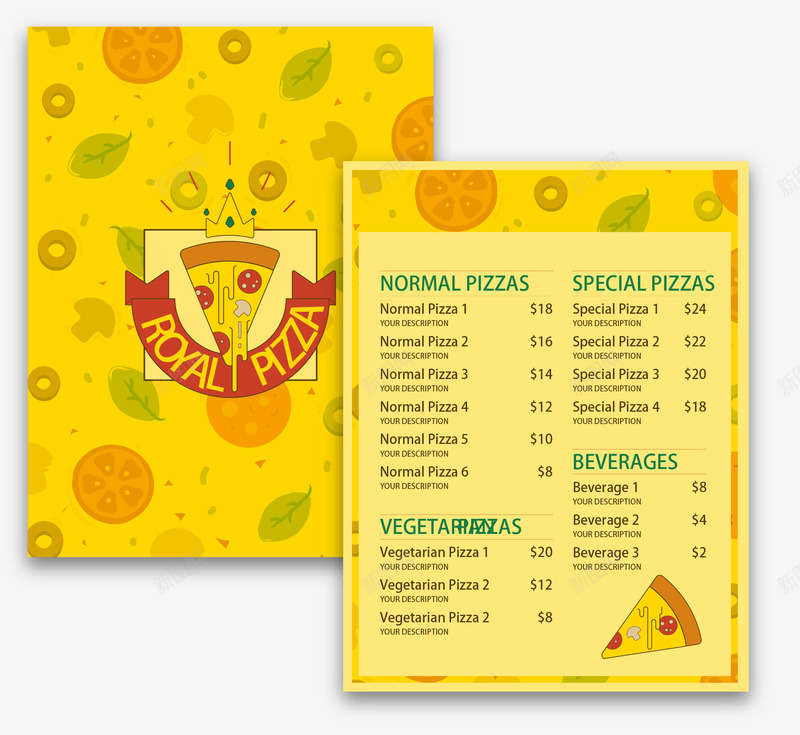 创意披萨菜单矢量图ai_新图网 https://ixintu.com 创意菜单 披萨菜单 菜单素材 矢量图