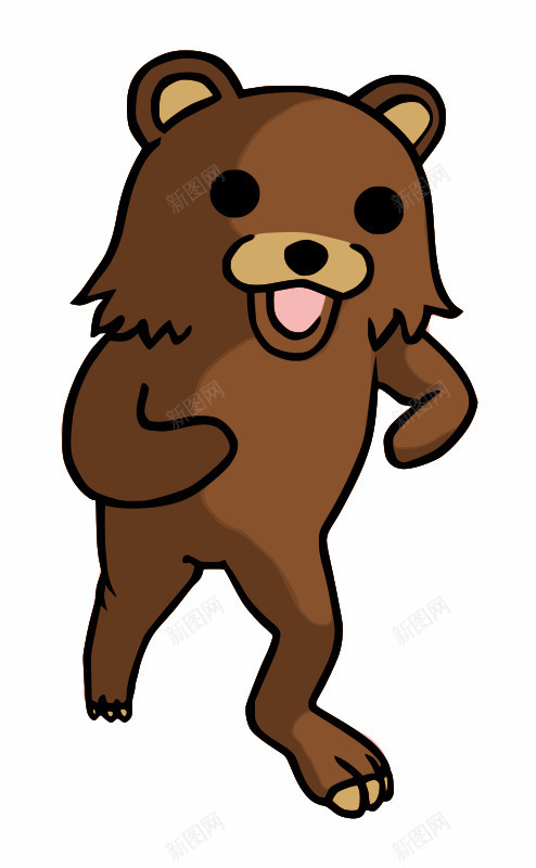 棕色的张嘴的可爱小熊png免抠素材_新图网 https://ixintu.com 可爱 小熊 张嘴 棕色