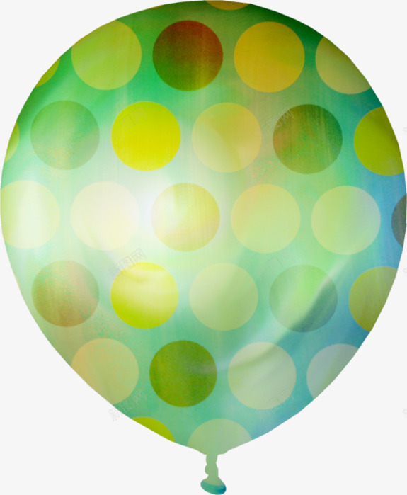 一个气球png免抠素材_新图网 https://ixintu.com 圈圈 好看 手绘 绿色