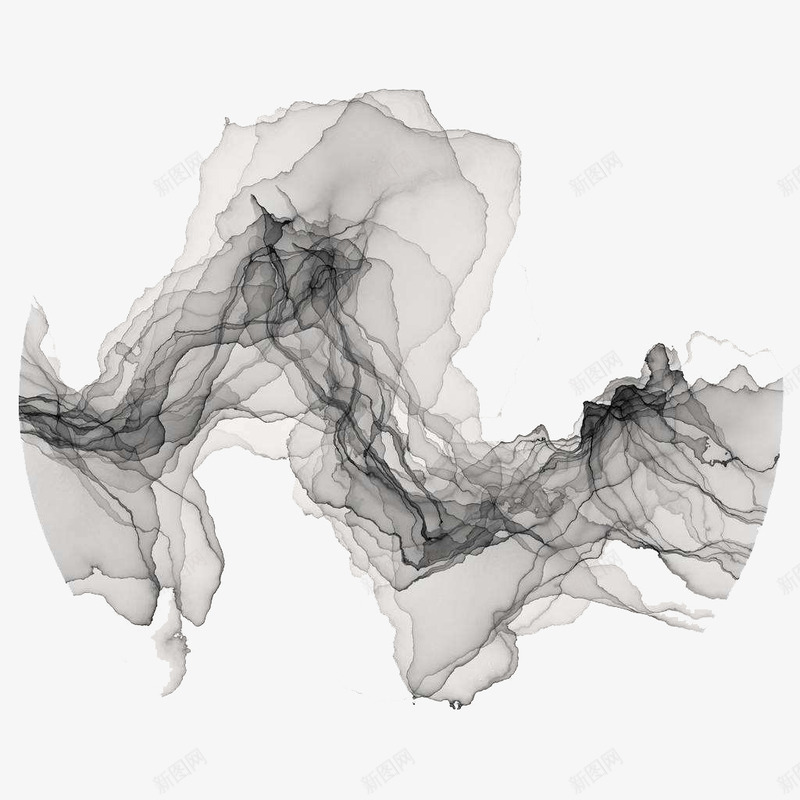 创意抽象水墨线条画png免抠素材_新图网 https://ixintu.com 创意 创意抽象画 图画 抽象 抽象派 新奇 水墨 灵性 现代抽象画 线条 黑白