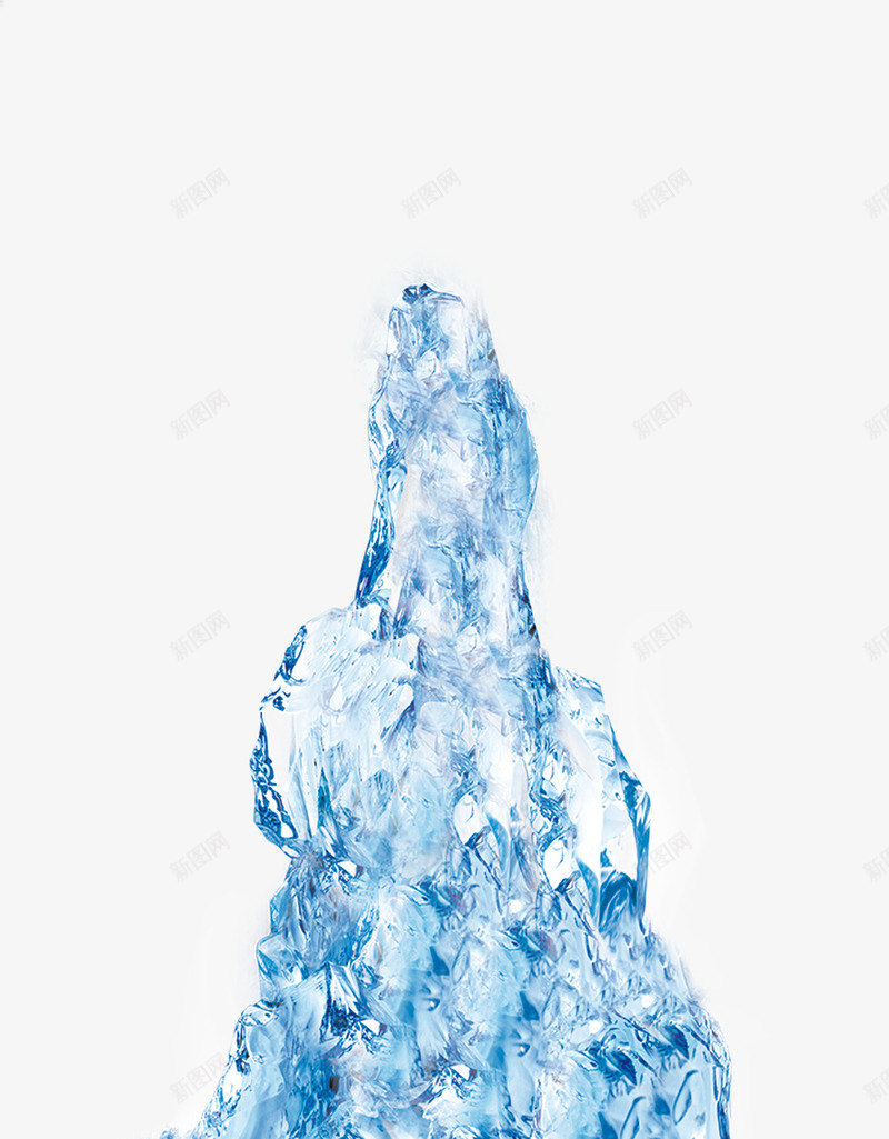 蓝色透明不规则冰块png免抠素材_新图网 https://ixintu.com 不规则 冰块 素材 蓝色 透明