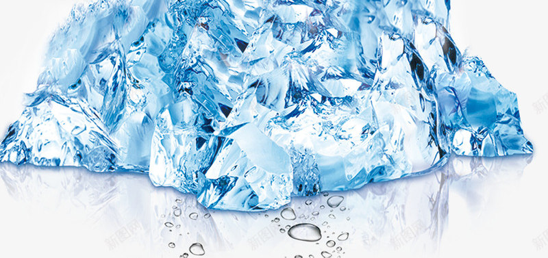 蓝色透明不规则冰块png免抠素材_新图网 https://ixintu.com 不规则 冰块 素材 蓝色 透明