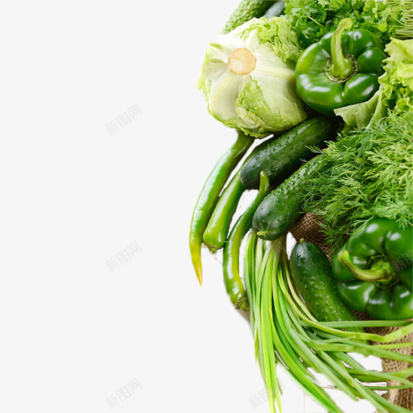 新鲜蔬菜png免抠素材_新图网 https://ixintu.com 小葱 白菜 绿色 绿色食品 蔬菜 蔬菜免费素材 辣椒 食物 黄瓜