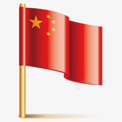 漂浮五星红色旗帜高清图片