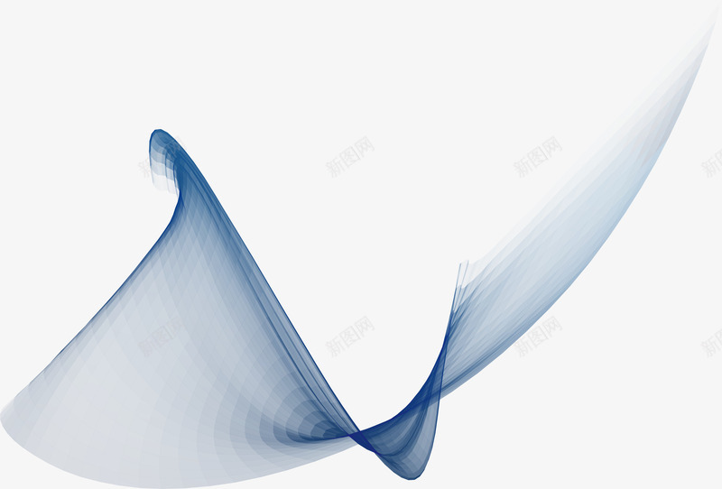 深蓝色翻转科技波纹png免抠素材_新图网 https://ixintu.com 波纹 矢量png 科技波纹 科技线条 线条 蓝色波纹