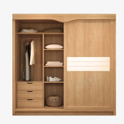 CAD实木衣柜实木衣柜两门高清图片