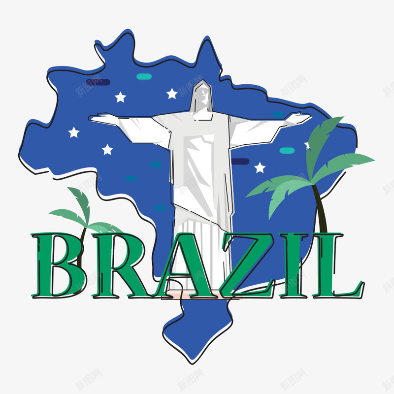 旅游建筑png免抠素材_新图网 https://ixintu.com BRAZIL 创意建筑 地产 城市 城镇 基督山 巴西 建筑 房子 旅游 耶稣 都市 高楼