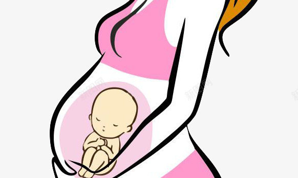 怀着胎儿的孕妈妈卡通画png免抠素材_新图网 https://ixintu.com 卡通 孕妈妈 怀孕 胎儿