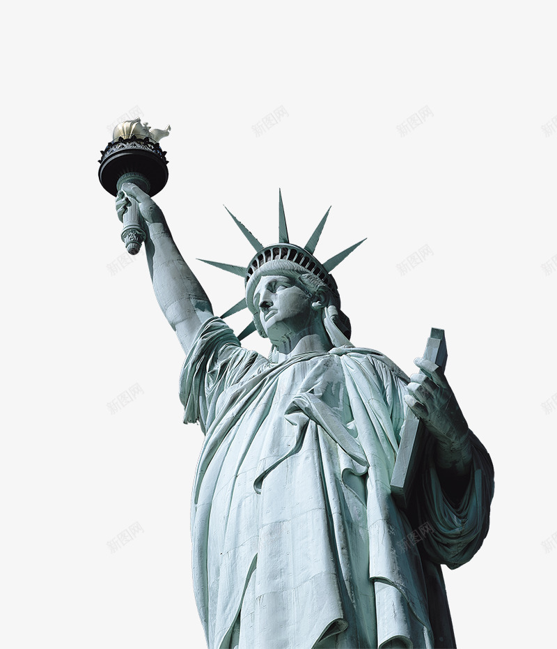 美国自由女神雕像png免抠素材_新图网 https://ixintu.com 女神图案 房地产广告元素 无拘无束 美国 美国地标建筑 美国自由女神雕像 雕塑