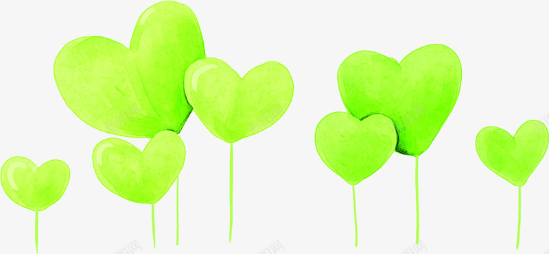 绿色心形气球漂浮装饰png免抠素材_新图网 https://ixintu.com 心形 气球 漂浮 绿色 装饰