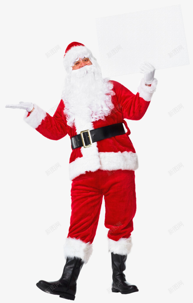 白纸板圣诞老人png免抠素材_新图网 https://ixintu.com 圣诞老人png素材 白纸板