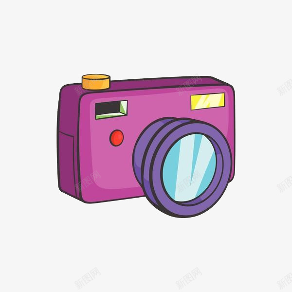 粉紫色相机简笔画png免抠素材_新图网 https://ixintu.com 卡通版 少女 拍摄 数码 数码产品 相机简笔画 粉紫色 粉色