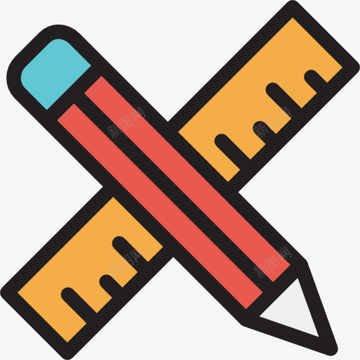 学校物质图标png_新图网 https://ixintu.com SEO和网络 书写工具 器皿 学校材料 尺子 工具 钢笔 铅笔