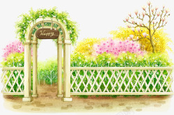 婚礼公园门公园的门口的风景高清图片