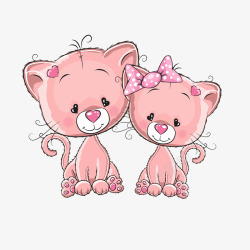 粉红色小熊粉红色的卡通小熊矢量图高清图片