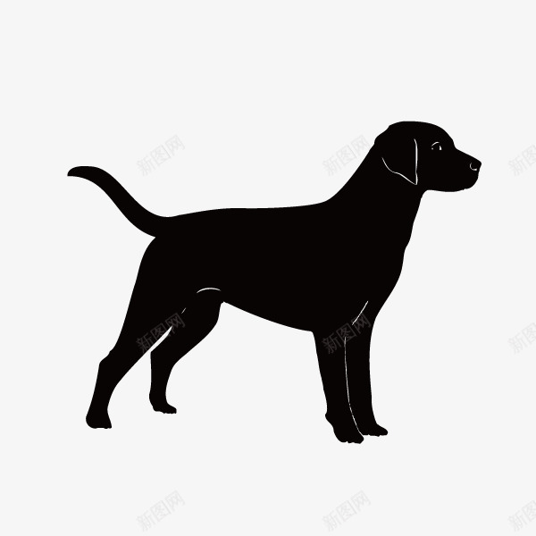 黑色小狗手绘简图图标png_新图网 https://ixintu.com 可爱的 宠物狗 尾巴 手绘图 耳朵 黑色小狗