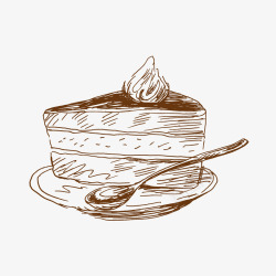 创意分层蛋糕手绘蛋糕图标高清图片
