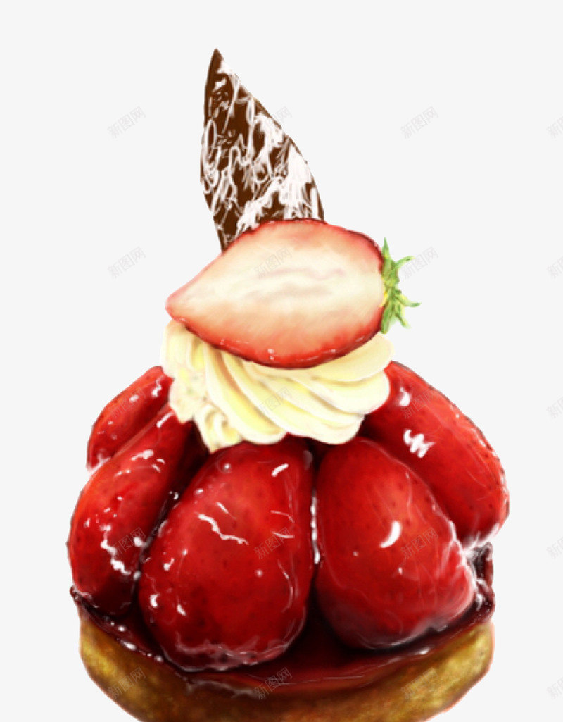 手绘法式甜点png免抠素材_新图网 https://ixintu.com 卡通手绘 少女心 法式甜点 精致 草莓 装饰物