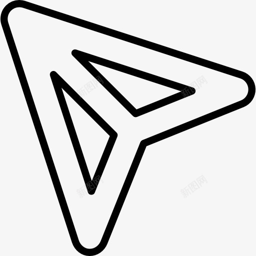 三角形的纸飞机的轮廓图标png_新图网 https://ixintu.com 三角 形状 折叠 概述 纸飞机 轮廓 运输 造纸 飞机