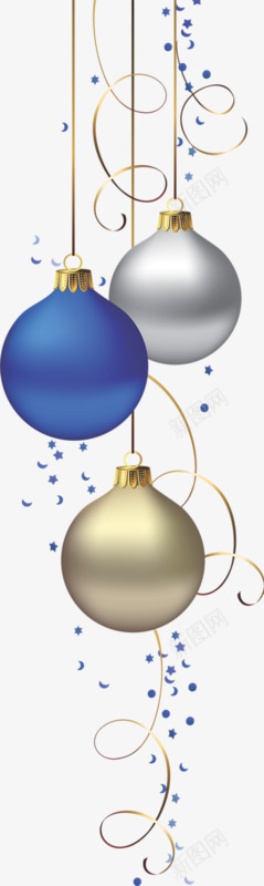 圣诞小银球png免抠素材_新图网 https://ixintu.com 好看 小球 手绘 银色