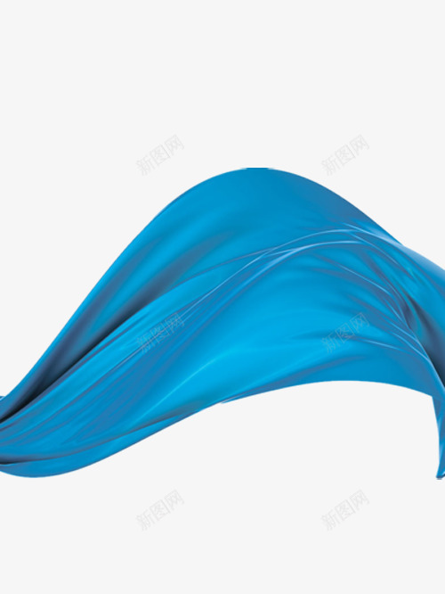 飘逸的蓝色丝带png免抠素材_新图网 https://ixintu.com 产品实物 好看的丝带 蓝色的丝带 飘逸的丝带