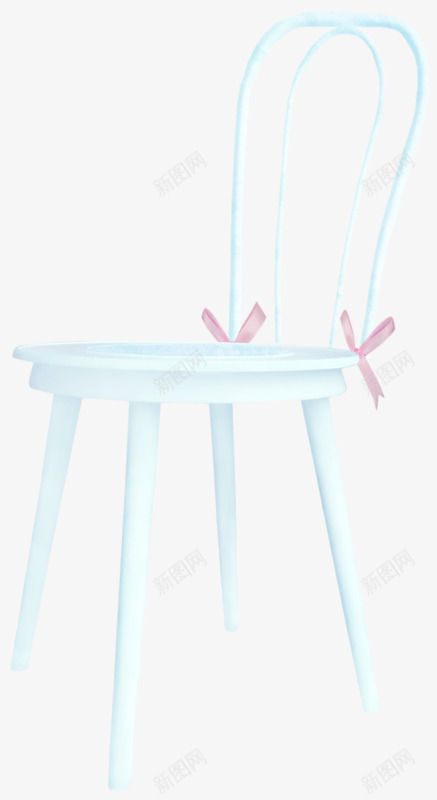 一张椅子png免抠素材_新图网 https://ixintu.com 好看 白色 素材 蝴蝶结