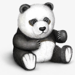 熊猫豪华的泰迪熊Plushicons图标图标