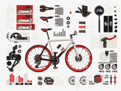 自行车运动元素素材