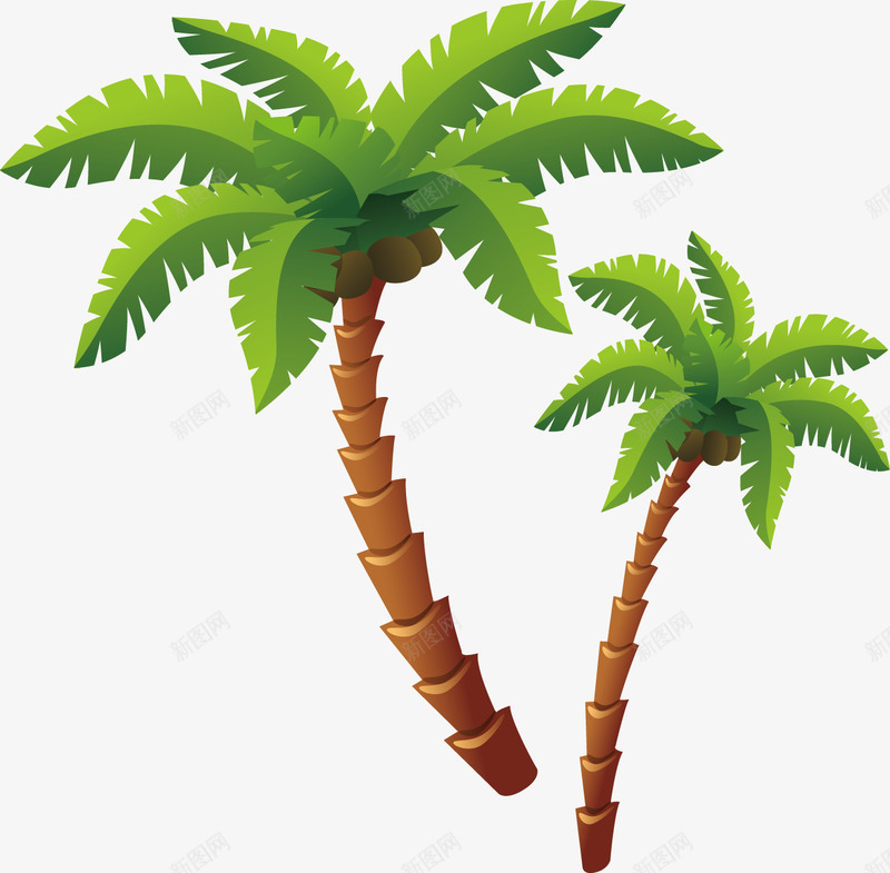 创意卡通手绘椰子树沙滩海边png免抠素材_新图网 https://ixintu.com 俯视椰子树 创意 卡通 椰子树 沙滩 海边
