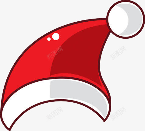 圣诞帽图png免抠素材_新图网 https://ixintu.com 卡通 圣诞节 帽子 红色