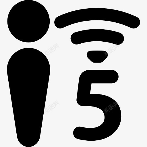 5用户连接到WiFi图标png_新图网 https://ixintu.com WiFi 接口 用户 连接