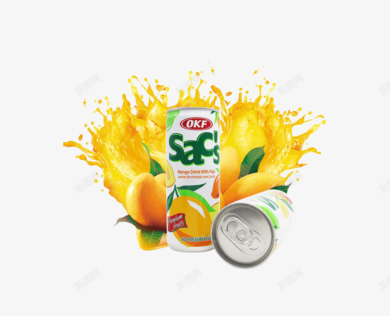 新鲜美味芒果汁png免抠素材_新图网 https://ixintu.com 产品实物 芒果 芒果汁