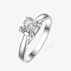 四爪四爪结婚钻石戒指高清图片