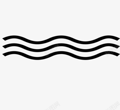 波浪条纹图标图标