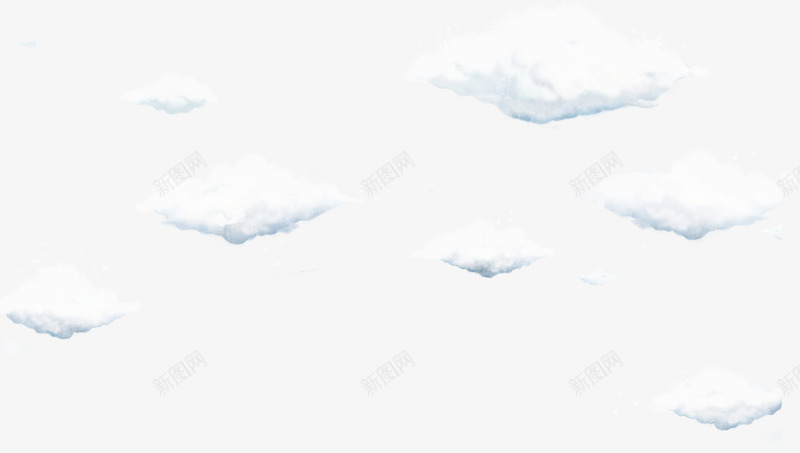 白色创意云朵卡通png免抠素材_新图网 https://ixintu.com 云朵 创意 卡通 白色