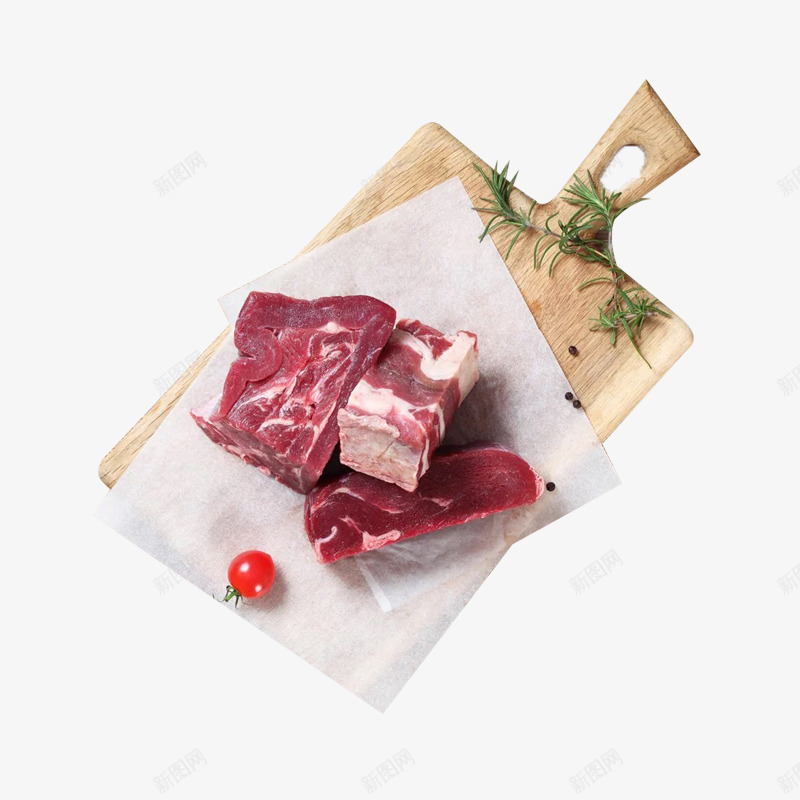 牛腩肉png免抠素材_新图网 https://ixintu.com 产品实物 牛肉 生肉 番茄 鲜肉