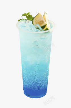 蓝色玻璃杯蓝色魅惑的好看实物高清图片