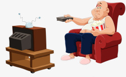 老人看电视老人看电视高清图片