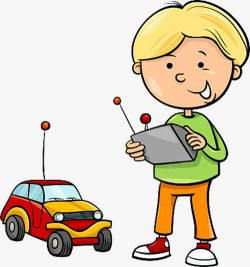 男孩玩具遥控汽车世界儿童日高清图片
