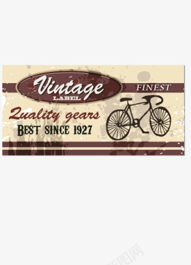 自行车复古贴纸商标图标图标