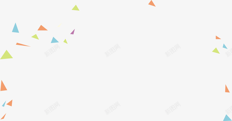 分散的彩色三角形png免抠素材_新图网 https://ixintu.com 三角形 分散 彩色