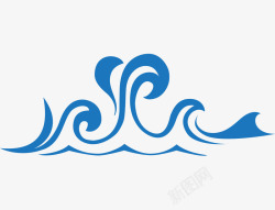 海水祥云传统水波纹样式高清图片
