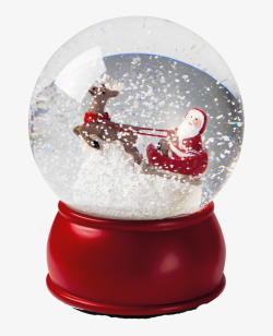 水晶球礼物红色圣诞水晶球高清图片