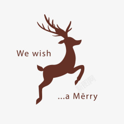 新年卡片免抠圣诞麋鹿高清图片