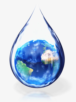 环保水滴水滴地球高清图片