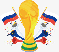 昂扬青春世界杯奖杯插画装饰高清图片